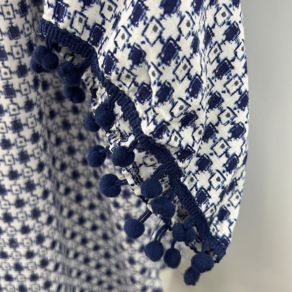 Umgee 3/4 sleeve cotton blend small peasant blouse - Picture 4 of 6